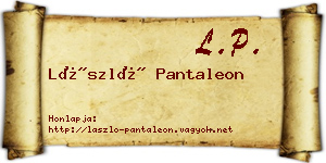 László Pantaleon névjegykártya